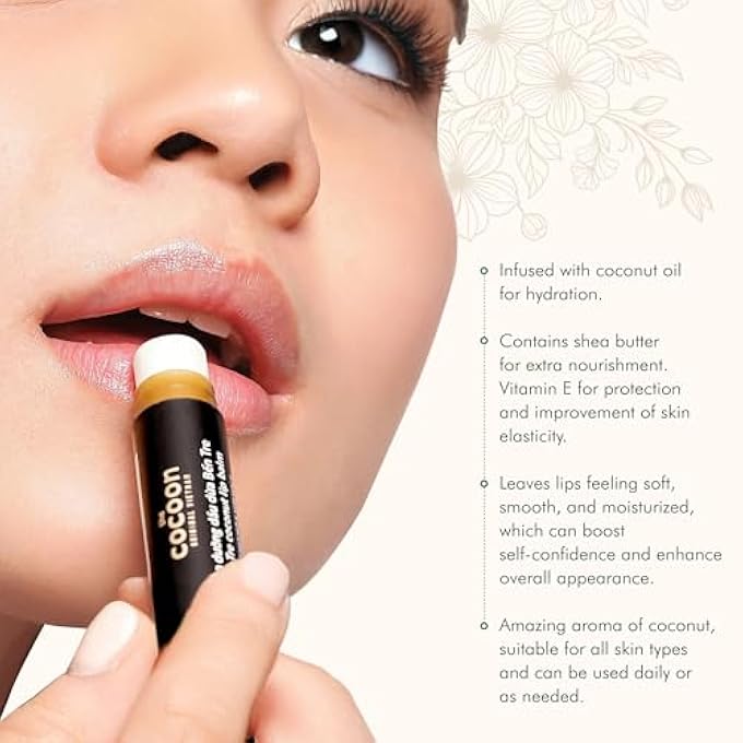 COCOON BEN TRE COCONUT LIP BALM  DEEP HYDRATION & NOURISHMENT FOR DRY LIPS  NATURAL, VEGAN, CRUELTY-FREE LIP CARE  COCONUT SCENT  5G - Image 2